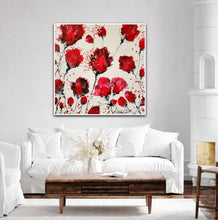 Load image into Gallery viewer, SOUNDS OF POPPIES 48" x 48" ORIGINAL MONA HELMY ART PAINTING
