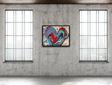 Load image into Gallery viewer, BIG HEART 24" x 18" ORIGINAL MONA HELMY ART PAINTING