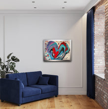 Load image into Gallery viewer, BIG HEART 24" x 18" ORIGINAL MONA HELMY ART PAINTING