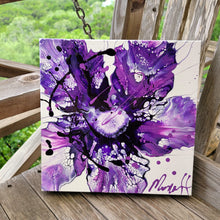 Load image into Gallery viewer, VIOLA 12" × 12" ORIGINAL MONA HELMY ART PAINTING