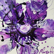 Load image into Gallery viewer, VIOLA 12" × 12" ORIGINAL MONA HELMY ART PAINTING