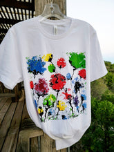 Load image into Gallery viewer, ABSTRACT FLOWER ARTSY T-SHIRT BASED ON ORIGINAL MONA HELMY ART "SWAY WITH ME"