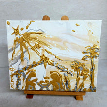 Load image into Gallery viewer, 2023 ABSTRACT GOLDEN NATIVITY 10" × 8" ORIGINAL MONA HELMY ART PAINTING