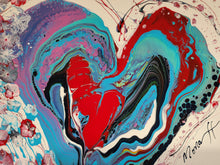Load image into Gallery viewer, BIG HEART 24" x 18" ORIGINAL MONA HELMY ART PAINTING