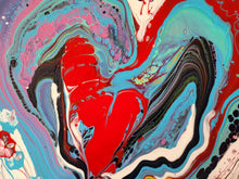 Load image into Gallery viewer, BIG HEART 24" x 18" ORIGINAL MONA HELMY ART PAINTING