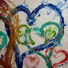 Load image into Gallery viewer, LOVEY DOVEY 24" × 24" DIPTYCH ORIGINAL MONA HELMY ART PAINTING