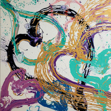 Load image into Gallery viewer, LOVEY DOVEY 24" × 24" DIPTYCH ORIGINAL MONA HELMY ART PAINTING