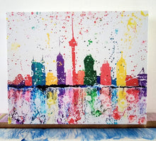 Load image into Gallery viewer, SA I LOVE YOU, SAN ANTONIO SKYLINE - EMBELLISHED CANVAS PRINT