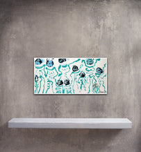 Load image into Gallery viewer, DANCING AT TIFFANY 24" x 12" ORIGINAL MONA HELMY ART PAINTING