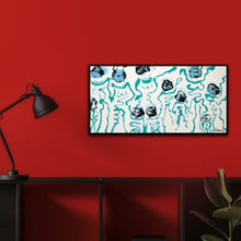 Load image into Gallery viewer, DANCING AT TIFFANY 24" x 12" ORIGINAL MONA HELMY ART PAINTING