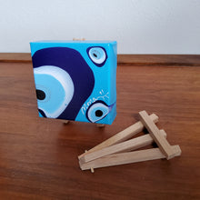 Load image into Gallery viewer, LUCKY 3 MINI, EVIL EYE ORIGINAL PAINTING, 4 x 4
