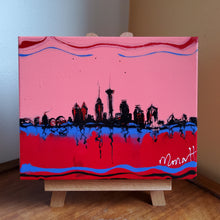 Load image into Gallery viewer, SAN ANTONIO SKYLINE, 8x10 CORAL/RED