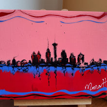 Load image into Gallery viewer, SAN ANTONIO SKYLINE, 8x10 CORAL/RED