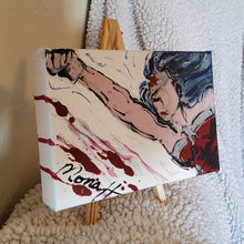 Load image into Gallery viewer, GO FOR IT WONDER WOMAN MINI 5x7 ORIGINAL PAINTING