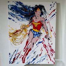 Load image into Gallery viewer, WONDER WOMAN RED 18 x 24 ORIGINAL PAINTING