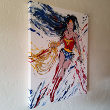 Load image into Gallery viewer, WONDER WOMAN RED 18 x 24 ORIGINAL PAINTING