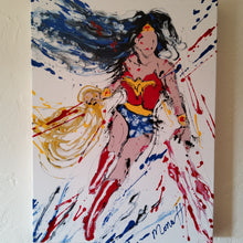 Load image into Gallery viewer, WONDER WOMAN RED 18 x 24 ORIGINAL PAINTING
