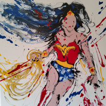 Load image into Gallery viewer, WONDER WOMAN RED 18 x 24 ORIGINAL PAINTING