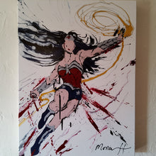 Load image into Gallery viewer, WONDER WOMAN BLUE 3, 18 x 24 ORIGINAL PAINTING