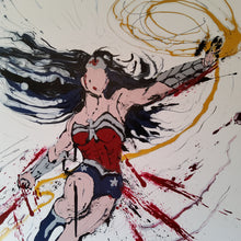 Load image into Gallery viewer, WONDER WOMAN BLUE 3, 18 x 24 ORIGINAL PAINTING