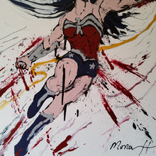Load image into Gallery viewer, WONDER WOMAN BLUE 3, 18 x 24 ORIGINAL PAINTING
