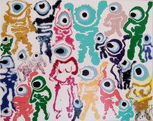 Load image into Gallery viewer, WE ARE FAMILY 30" x 24" ORIGINAL MONA HELMY ART PAINTING