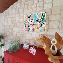 Load image into Gallery viewer, WE ARE FAMILY 30" x 24" ORIGINAL MONA HELMY ART PAINTING