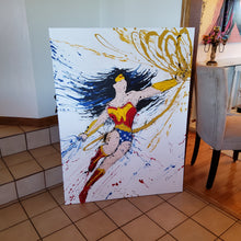 Load image into Gallery viewer, WONDER WOMAN RED 36 x 48 ORIGINAL PAINTING