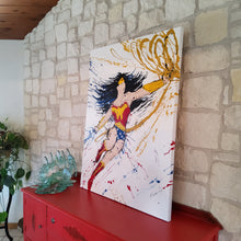 Load image into Gallery viewer, WONDER WOMAN RED 36 x 48 ORIGINAL PAINTING