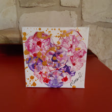 Load image into Gallery viewer, JE T'AIME 2022 HEART 6x6 ORIGINAL PAINTING