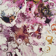 Load image into Gallery viewer, MIXED EMOTIONS, ORIGINAL PAINTING Size: 40" X 30" Medium: Acrylic, GLOSS FINISH Body: 1.5" edge gallery canvas, Year: 2022 Artist: Mona Helmy Inspiration: femininity meets royalty Mona's Blossom Collection: Free spirited abstract Flower art.... Happy flowers, happy gardens, happy forms radiating happy feelings.