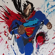 Load image into Gallery viewer, "MY MAN" 24" x 18" ORIGINAL PAINTING SUPERMAN ABSTRACT MONA HELMY ART