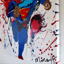 Load image into Gallery viewer, "MY MAN" 24" x 18" ORIGINAL PAINTING SUPERMAN ABSTRACT MONA HELMY ART