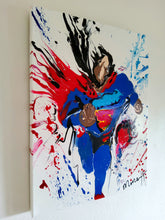 Load image into Gallery viewer, "MY MAN" 24" x 18" ORIGINAL PAINTING SUPERMAN ABSTRACT MONA HELMY ART