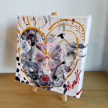 Load image into Gallery viewer, QUI QUI HEART 6x6 ORIGINAL PAINTING