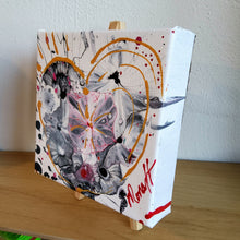 Load image into Gallery viewer, QUI QUI HEART 6x6 ORIGINAL PAINTING