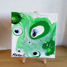 Load image into Gallery viewer, GREEN BURST LUCK MINI, EVIL EYE ORIGINAL PAINTIG 6 x 6