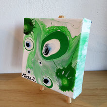 Load image into Gallery viewer, GREEN BURST LUCK MINI, EVIL EYE ORIGINAL PAINTIG 6 x 6