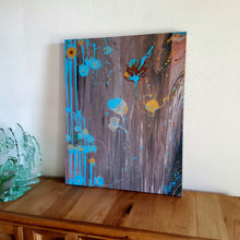 Load image into Gallery viewer, MARS IS BLOOMING, ORIGINAL PAINTING Size: 30" X 24" Medium: Acrylic, Gloss finish Body: 1.5" edge gallery canvas Year: 2022 Artist: Mona Helmy Inspiration: Flowers Blooming on Mars Mona's Blossom Collection: Free spirited abstract Flower art.... Happy flowers, happy gardens, happy forms radiating happy feelings.