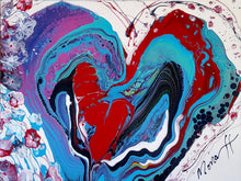 Load image into Gallery viewer, BIG HEART 24" x 18" ORIGINAL MONA HELMY ART PAINTING
