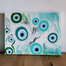 Load image into Gallery viewer, OH THOSE LUCKY GREENS 24" x 18" ORIGINAL MONA HELMY ART PAINTING