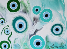 Load image into Gallery viewer, OH THOSE LUCKY GREENS 24" x 18" ORIGINAL MONA HELMY ART PAINTING