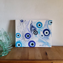 Load image into Gallery viewer, OH THOSE LUCKY BLUES 24" x 18" ORIGINAL PAINTING by Mona Helmy Art