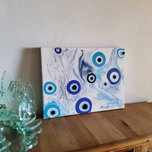 Load image into Gallery viewer, OH THOSE LUCKY BLUES 24" x 18" ORIGINAL PAINTING by Mona Helmy Art