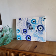 Load image into Gallery viewer, OH THOSE LUCKY BLUES 24" x 18" ORIGINAL PAINTING by Mona Helmy Art