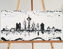 Load image into Gallery viewer, SAN ANTONIO SKYLINE, SPURS COLORS 10x20