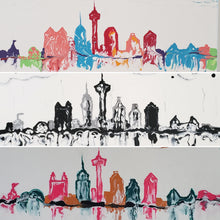 Load image into Gallery viewer, SAN ANTONIO SKYLINE, SPURS COLORS 10x20