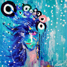 Load image into Gallery viewer, POSITIVE THINKER 20" x 20" ORIGINAL MONA HELMY ART PAINTING