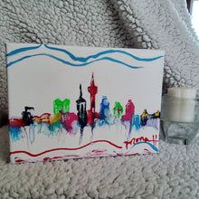 Load image into Gallery viewer, SAN ANTONIO SKYLINE Mini, 5x7 ORIGINAL PAINTING