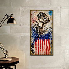 Load image into Gallery viewer, ET GOES TO DC 24&quot; x 12&quot; ORIGINAL MONA HELMY ART PAINTING
